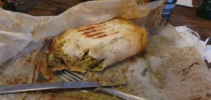 Huge portions. Vegan burrito. at Jim Burrito's in Hamburg