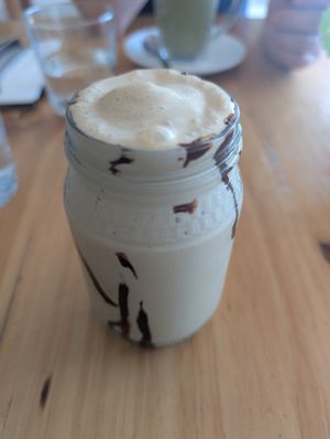 Coconut vanilla & coffee shake at Wildsprout in Western Cape