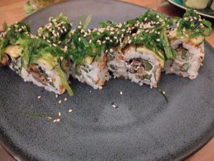 Sushi rolls at Temakinho in Bologna