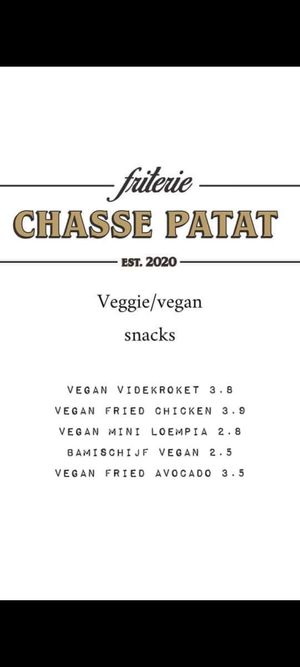 Menu at Friterie Chasse Patat in Ghent