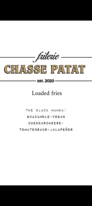 Menu at Friterie Chasse Patat in Ghent