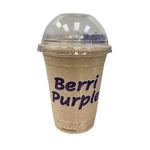 Banana, pea protein, almond butter, cacao, honey (sub agave available), cinnamon, almond milk. Order online & pickup: www.berripurple.com at Berri Purple in Lutherville-timonium