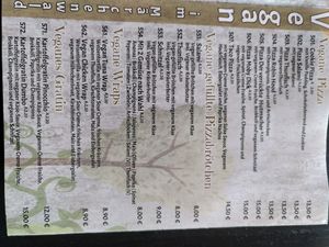 1 Seite vegane Auswahl at Pizzeria Märchenwald in Essen