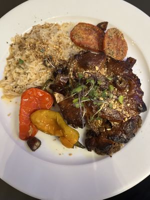 HARISSA AND TAHINI ROASTED CAULIFLOWER STEAK  at Utopia  in Bangor