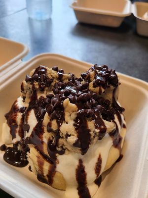 Cookie monster option at Cinnaholic in Pigeon Forge