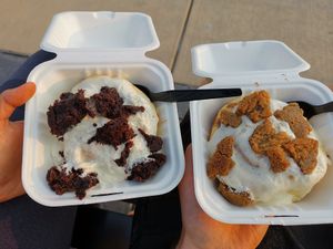Old Skool with brownies and cookies at Cinnaholic in Pigeon Forge