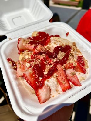 Cinnaholic - Strawberry Blast roll  at Cinnaholic in Pigeon Forge