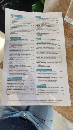 Menu at Vine Cafe in New Bern