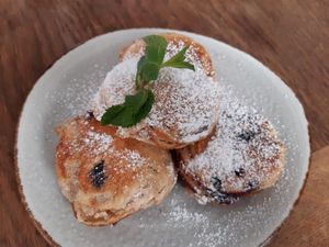 Vegan Blueberry Pancakes at Café Fräulein Männl in Weinheim