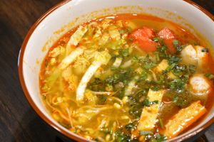 Tomyum noodles at Wabi-Sabi Noodle House in Makati