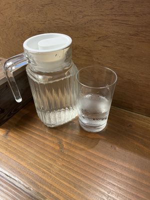 They also bring you water   at Wabi-Sabi Noodle House in Makati