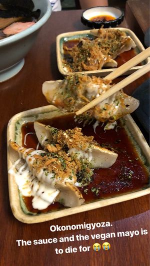 Okonomigyoza with vegan mayo at Wabi-Sabi Noodle House in Makati
