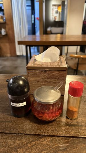 Sauces  at Wabi-Sabi Noodle House in Makati