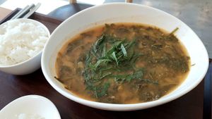 Wild vegetable soup at Ooh Breado Teobachae - 터바채 비건 레스토랑 in Seoul