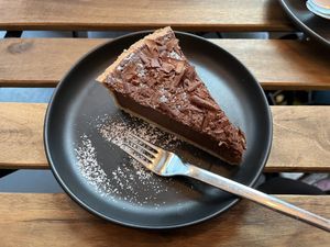 Chocolate cheesecake  at Das Suess'Kind Veganery in Vienna