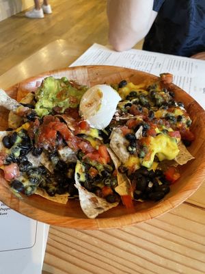 Vegan nachos  at Eat Real Cafe in Valencia