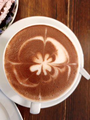 hot chocolate at Café Rotkehlchen - Kalk in Cologne