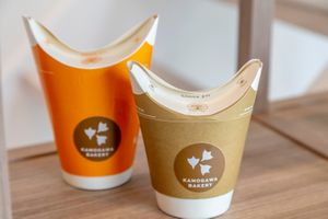 Paper Coffee Cup at Kamogawa Bakery - Kamigyo in Kyoto