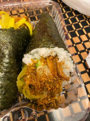 This is the special tenon hand roll a must have  at Tenon Vegan Sushi in Toronto