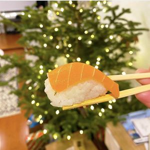 Vegan salmon!! at Tenon Vegan Sushi in Toronto