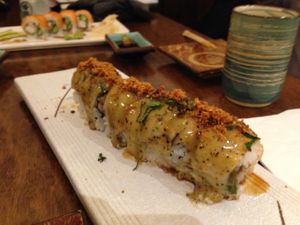 Tendon special roll at Tenon Vegan Sushi in Toronto