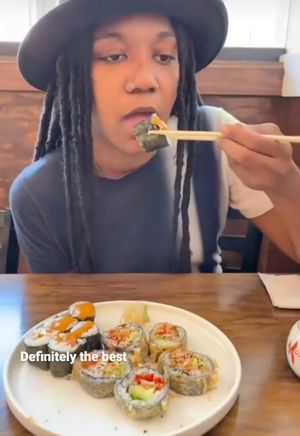 Had to add text to get the message across! at Tenon Vegan Sushi in Toronto