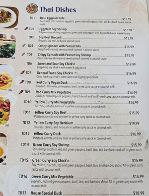 Thai dishes at Tenon Vegan Sushi in Toronto