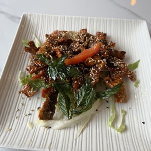 TA8 Waan Krob (breaded crispy seaweed)  at Tenon Vegan Sushi in Toronto