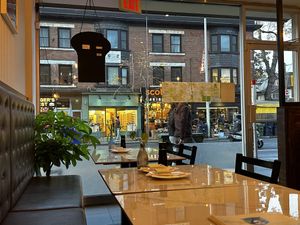 It’s a small cozy place   at Tenon Vegan Sushi in Toronto