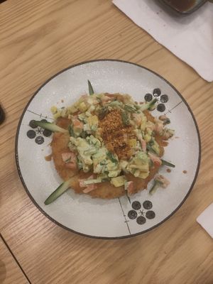 Sushi pizza😂 at Tenon Vegan Sushi in Toronto