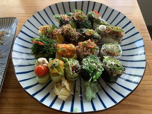 Sushi variation at Hitô Vegano in Sao Paulo