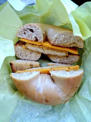 Cheeze & ham at Ben & Esther's Vegan Jewish Deli in Portland