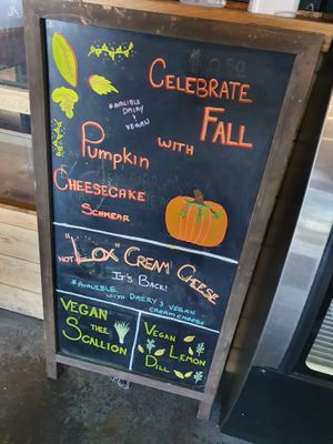 Fall vegan menu  at Ben & Esther's Vegan Jewish Deli in Portland