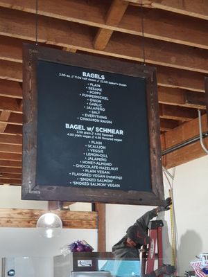 Vegan bagels and schmears  at Ben & Esther's Vegan Jewish Deli in Portland