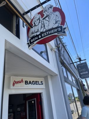 Cute sign at Ben & Esther's Vegan Jewish Deli in Portland