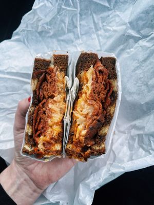 Vegan reuben at Ben & Esther's Vegan Jewish Deli in Portland