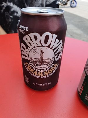 Cream soda at Ben & Esther's Vegan Jewish Deli in Portland