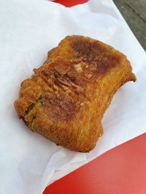 Spinach knish at Ben & Esther's Vegan Jewish Deli in Portland