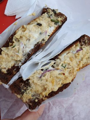 Vegan tuna melt at Ben & Esther's Vegan Jewish Deli in Portland