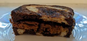 [half of a] "New Yorker" at Ben & Esther's Vegan Jewish Deli in Portland