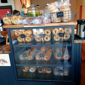 Fresh baked bagels at Ben & Esther's Vegan Jewish Deli in Portland