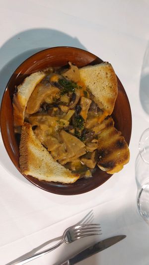 Seitan con funghi e patate (secondo) at La Campaza in Fosso Ghiaia