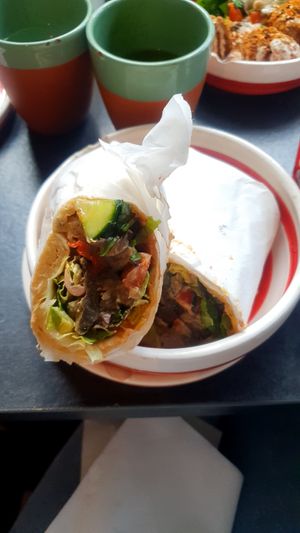 Peta with veggies at Servus Habibi in Munich