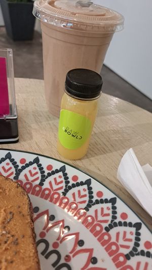 Ginger, cayenne shot at RAW & BOWL'D in Amman