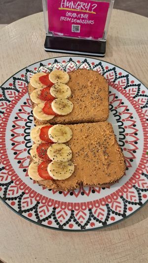 PB toasty at RAW & BOWL'D in Amman