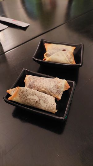 Mini harumaki de nutela #Veganuary at Japa Vegana in Sao Paulo