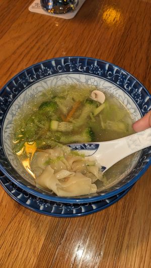 vegan wan ton soup at Zamui in Baden Baden