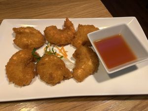 Vegan “shrimp”, pretty good  at Zamui in Baden Baden