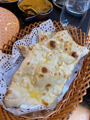 Butter naan at Hullabaloo - Greenwich in South East London