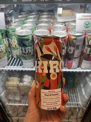 The interesting (in a good way) Brazilian ginger drink, I tried both and liked both!  at It's Vegan in Sao Paulo